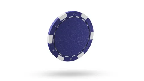 Close up. Slow motion. Isolated. Loop video. Green screen. Levitation blue poker Video stock 191623831