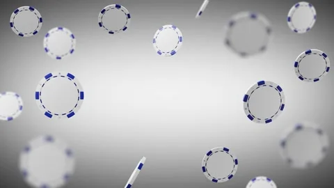 Close up. Slow motion. Loop video. Levitation white and blue poker chips, tokens 스톡 동영상 191627599