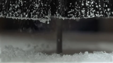 Close-up, Slow Motion, Milling Machine Processes Foam Part and Sucks Sawdust Stock Footage 159005478