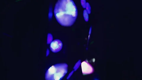 Close up slow motion shot, Blurred color party lights on a dark background. Stock Footage 120842762