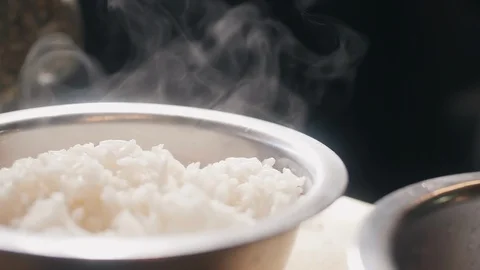 Close up slow motion shot of Chef decorating thai food Stock Footage 91084058