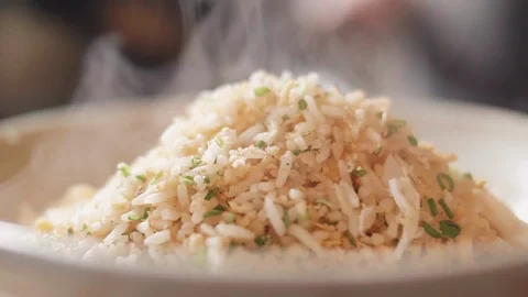 Close up slow motion shot of Chef decorating thai food Stock Footage 91086629