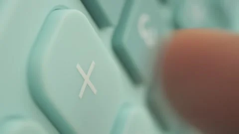 Close up slow motion shot of finger pressing multiplication button on light.. Stock Footage 332034804
