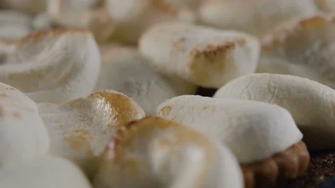 Close-up slow motion take marshmallows 120 fps Stock Footage 101733476