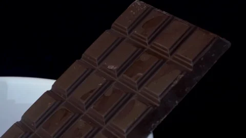 Close up slow - motion turn around the chocolate bar Видео 136210155