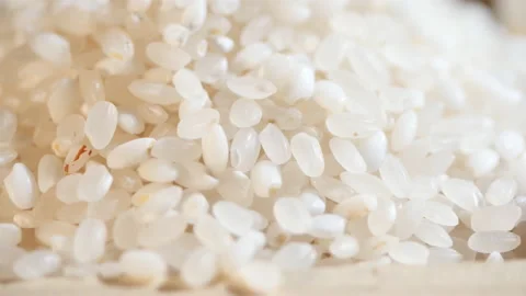 Close up of slow rotating rice seed Stock Footage 162616605