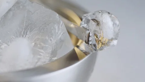 Close up of a slowly melting ice cubes. Stock Footage 104001695