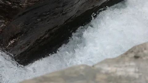 Close-up of Small Cascade Waterfall. Stock Footage 144586606