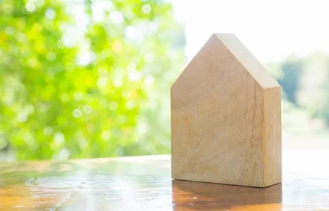 Close up Small home model Real Estate ,Mortgage loan approval home . Stock Photos