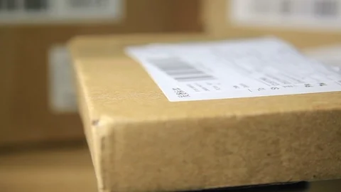 Close Up Of Small Parcel Package. Stock Footage 97868066