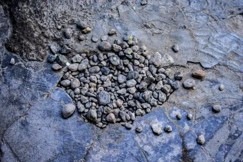Close up of small tiny pebbles. Stock Photos