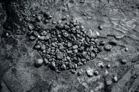 Close up of small tiny pebbles. Stock Photos