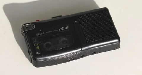 Mini Old Tape Recorder, Stock Video