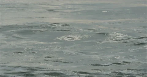 Close up of small water waves on the sea in slow motion shot. Stock Footage 203194178