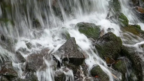 Close up of small waterfall. Stock Footage 76083297