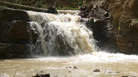 Close up of small waterfall. Stock Footage 77007772