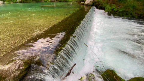 Close-up of smaller waterfall Stock Footage 164330979