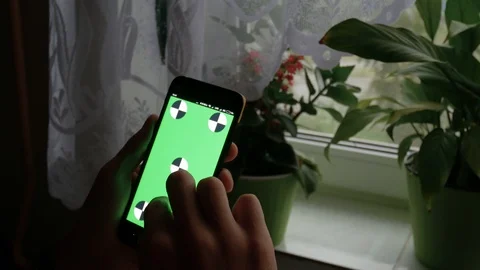 Close up smart phone held by hands Stock-Footage 93180154