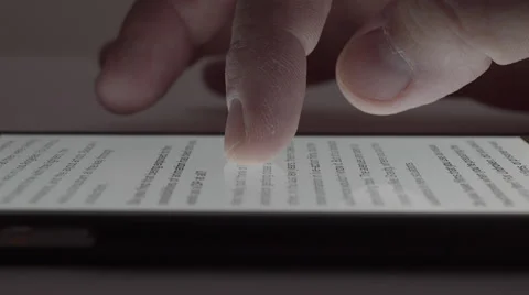 Close up of smart phone screen. Fingers scrolling up and down. 4K UHD. Stock Footage 64639728