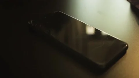 Close up of  a Smartphone With Broken Glass Screen Stock Footage 170898755