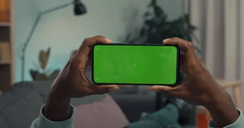 Close up of smartphone with chroma key screen in male hands Stock Footage 162619000