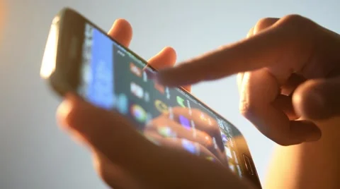 Close Up SmartPhone Using - E-mail, messages Stock Footage