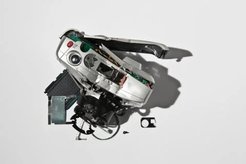 Close up of smashed digital camera Stock Photos