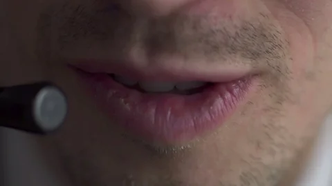 Close up of smiling call center agent helping costumer Stock Footage 71142073