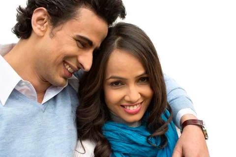 Close-up of a smiling couple Stock Photos