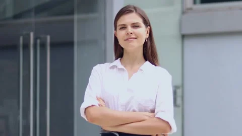 Close up of smiling girl looking at camera . Stock Footage 156191324