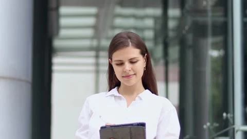 Close up of smiling girl looking at camera .fashion model face smiling. Stock Footage 156197455
