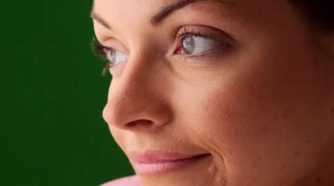 Close up of smiling young woman's face Stock-Footage 11946823