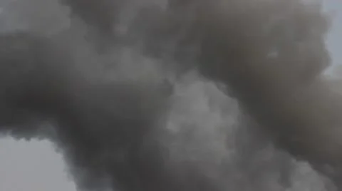 Close up of smoke from a large fire Stock Footage 45049831