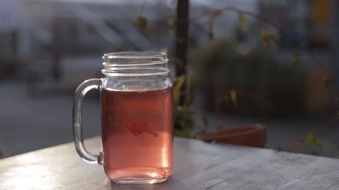 Close-up of a smoking hot tea cup Video stock 103147985
