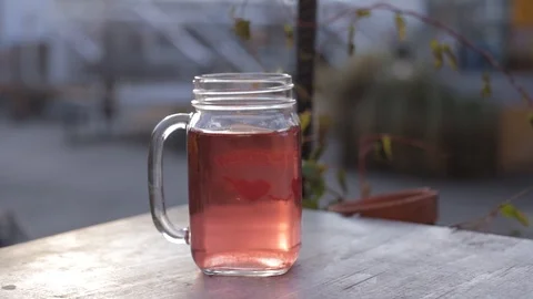Close-up of a smoking hot tea cup Video stock 103148334