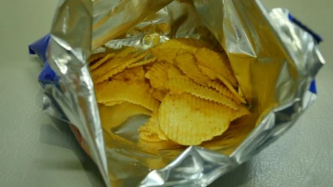 Close up snack in bag. Video stock 113895265