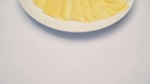 Close up of snack plate 4K Video stock 70994753