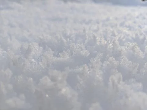 Close-up of snow crystals Foto stock