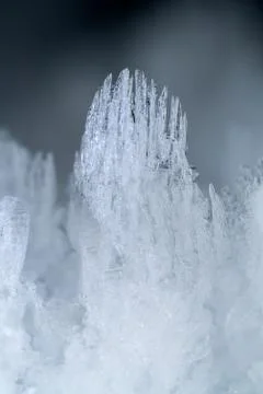 Close up of snow crystals. Stock Photos