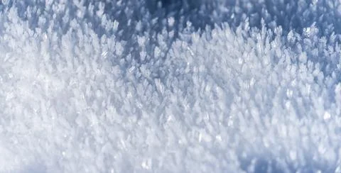 Close up of snow crystals Stock Photos
