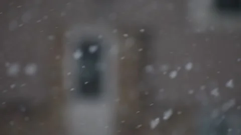 Close up of Snow Falling During a Snow Storm Stock Footage 149689947