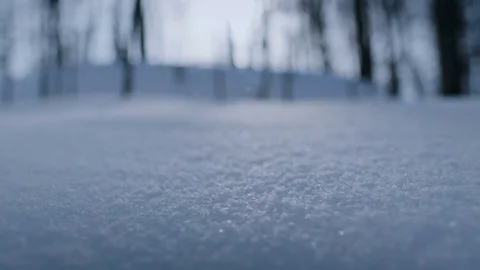 Close up on snow falling Stock Footage 71633539
