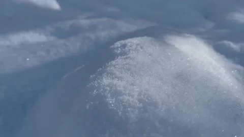 Close up of snow structure. Background with fresh fallen snow. Stock Footage 233363726