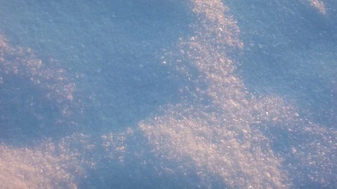 Close-up of snow surface at dawn Vídeos de archivo 80986266