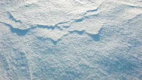Close-up of snow surface at dawn Stock Footage 81053873