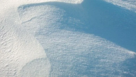 Close-up of snow surface at dawn Vídeo Stock 81055690