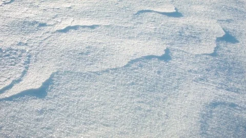 Close-up of snow surface at dawn Video stock 81056582