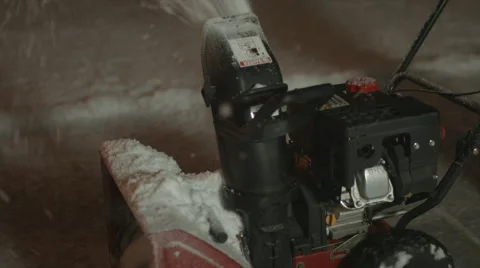 Close up of snowblower 1080p Stock Footage 45417358