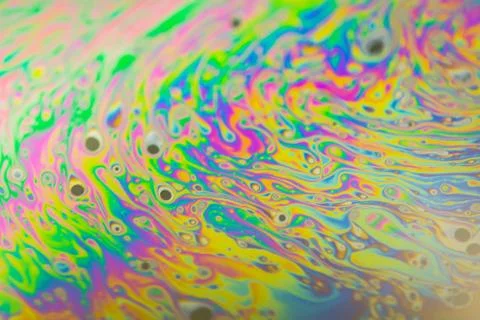 Close up soap bubble background. Psychedelic abstract background Stock-Fotos