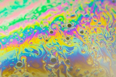 Close up soap bubble background. Psychedelic abstract background Stock Photos